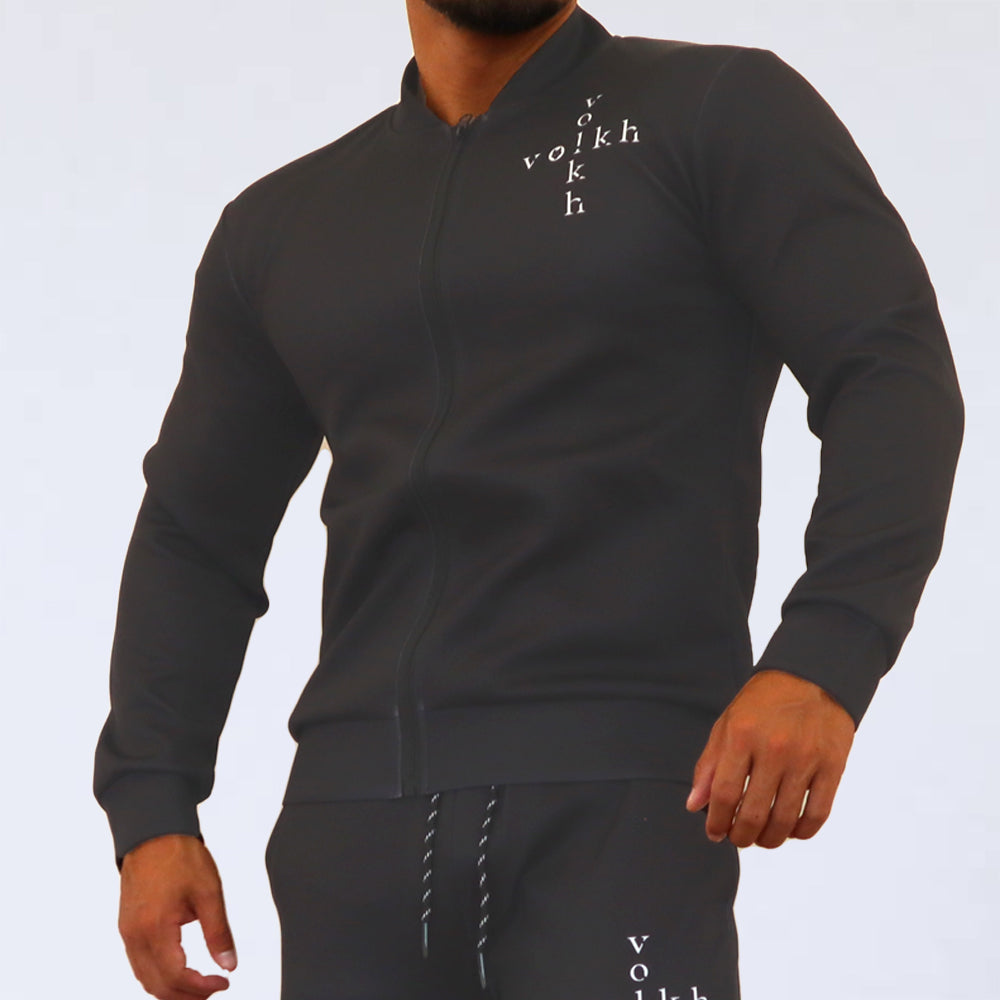 volkh LOGO ZIP-UP TRACK JACKET ～BLACK～ – SINZ FIT